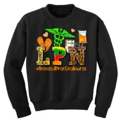 Lpn Juneteenth Licensed Practical Nurse Youth Sweatshirt -Kids Tshirts Zone pd.2527045429.52.25096920.s3.1 front black ffffff none x0y0 169 800x800 1