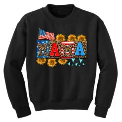 Usa Sunflower Mama Youth Sweatshirt 9 Usa Sunflower Mama Youth Sweatshirt -Kids Tshirts Zone pd.2527068475.52.25096826.s3.1 front black ffffff none x0y0 169 800x800 1
