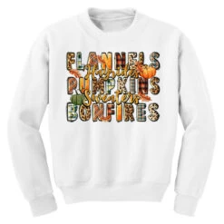 Flannels Hayrides Pumpkins Bonfires Youth Sweatshirt 9 Flannels Hayrides Pumpkins Bonfires Youth Sweatshirt -Kids Tshirts Zone pd.2527095623.52.25067436.s3.1 front white ffffff none x0y0 169 800x800 1