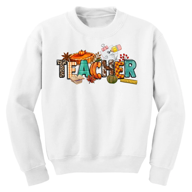 Fall Teacher Youth Sweatshirt 5 Fall Teacher Youth Sweatshirt - Image 3