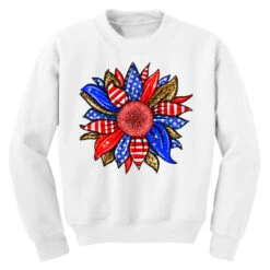 America Sunflower Youth Sweatshirt -Kids Tshirts Zone pd.2527115097.52.25102437.s3.1 front white ffffff none x0y0 169 800x800 1