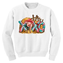 Xoxo Pig Valentine's Day Youth Sweatshirt 9 Xoxo Pig Valentine's Day Youth Sweatshirt -Kids Tshirts Zone pd.2527123999.52.25102556.s3.1 front white ffffff none x0y0 169 800x800 1