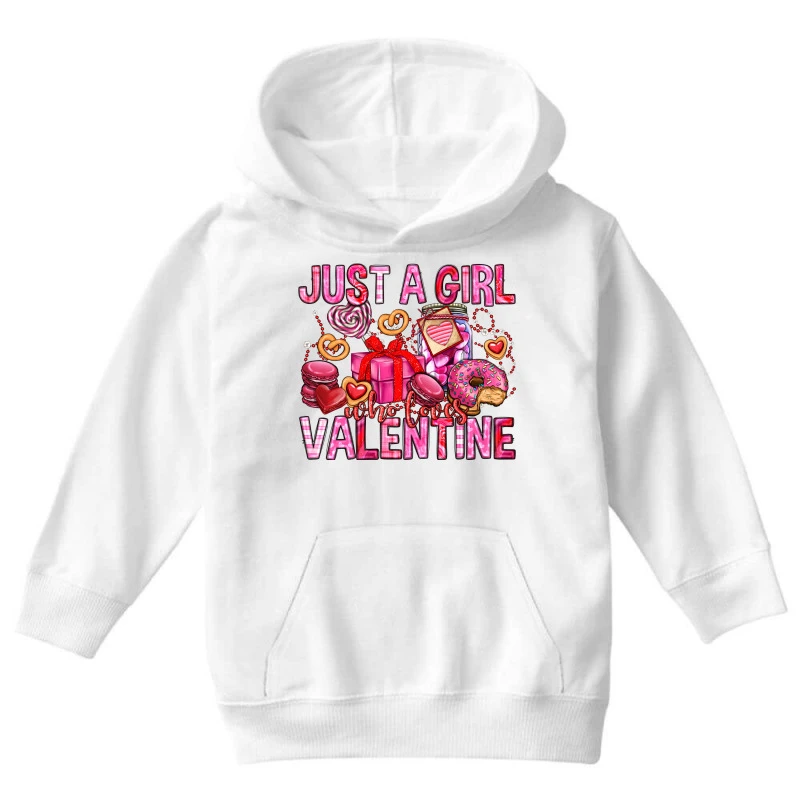 Just A Girl Who Loves Valentine Youth Hoodie 5 Just A Girl Who Loves Valentine Youth Hoodie - Image 3