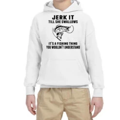 Mens Fishing Youth Hoodie