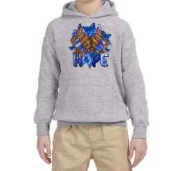 Colon Cancer Hope Afro Woman Nails Youth Hoodie