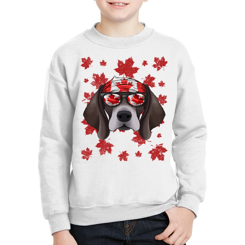 Canadian Pointer Patriotic Canada Flag Maple Leaf Youth Sweatshirt 3 Canadian Pointer Patriotic Canada Flag Maple Leaf Youth Sweatshirt