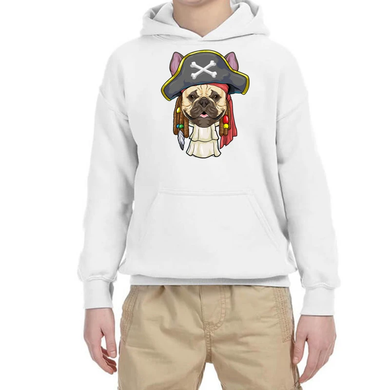 Caribbean Beads French Bulldog Pirate Dog Hallowee Youth Hoodie 3 Caribbean Beads French Bulldog Pirate Dog Hallowee Youth Hoodie