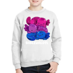 Bisexual Axolotl Bi Pride Flag Bisexualotl Lgbtq P Youth Sweatshirt