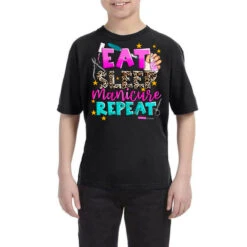 Eat Sleep Manicure Repeat Youth Tee
