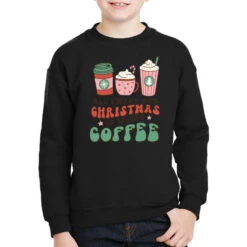 All I Want For Christmas Is More Coffee Retro Groo Youth Sweatshirt