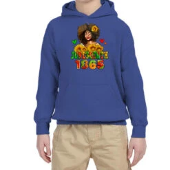 Afro Woman Juneteenth 1865 Youth Hoodie