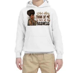 Afro Woman Boss Lady Quotes Youth Hoodie