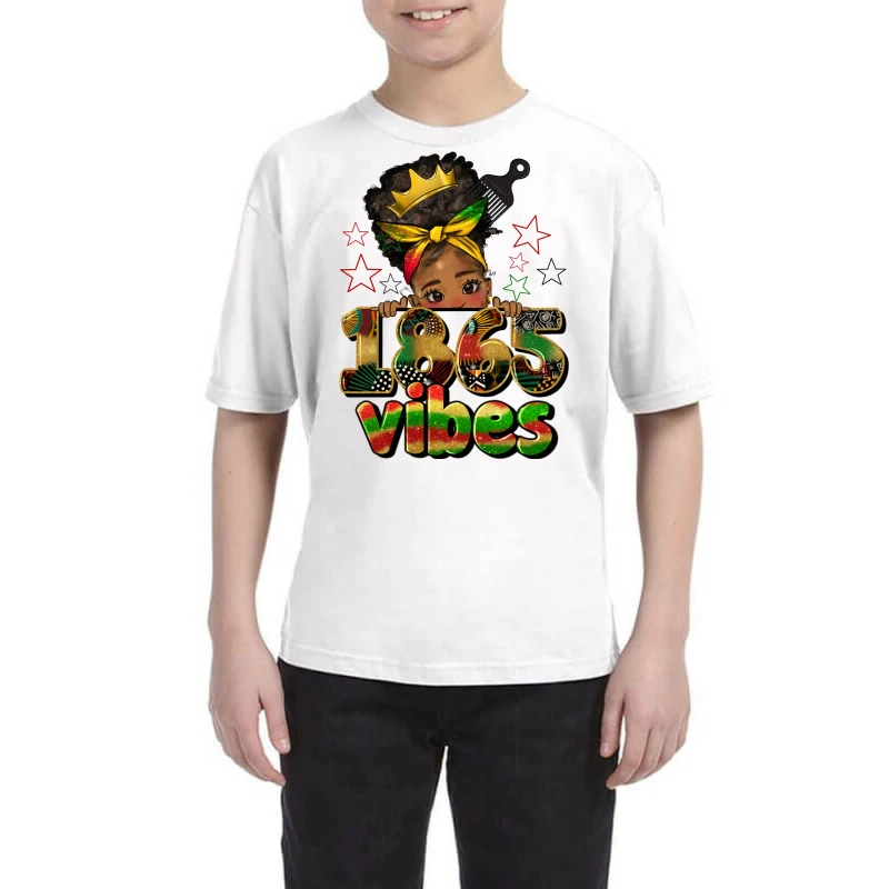 1865 Vibes Afro Peekaboo Girl Youth Tee 3 1865 Vibes Afro Peekaboo Girl Youth Tee