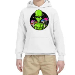 Alien Magic Mushrooms Psychedelic Psilocybin Shroo Youth Hoodie