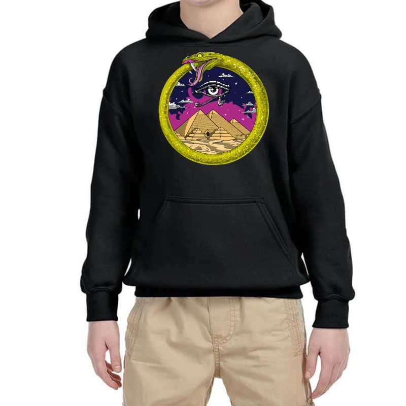 Egyptian Ouroboros Youth Hoodie 3 Egyptian Ouroboros Youth Hoodie