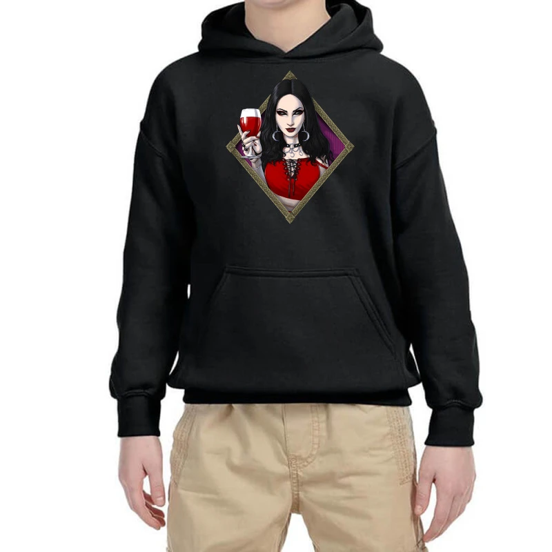Goth Alien Witch Youth Hoodie 3 Goth Alien Witch Youth Hoodie