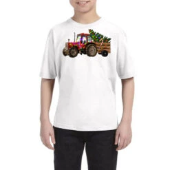 Christmas Farm Tractor Youth Tee