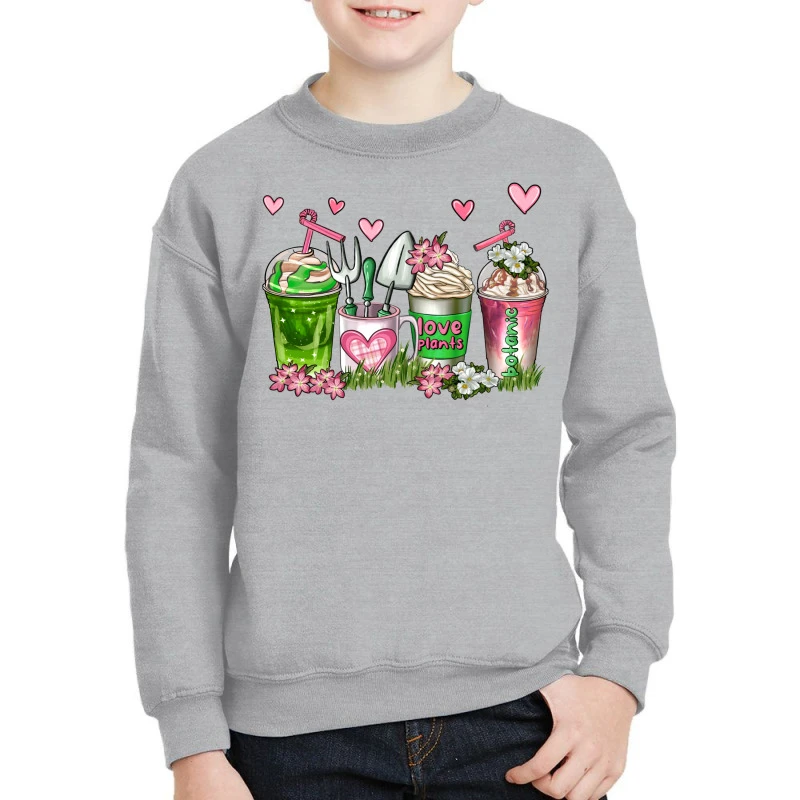 Botanic Coffee Cups Youth Sweatshirt 3 Botanic Coffee Cups Youth Sweatshirt