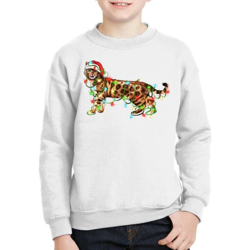 Christmas Bengal Cat Youth Sweatshirt 6 Christmas Bengal Cat Youth Sweatshirt -Kids Tshirts Zone pmd.2526743762.52.25093228.s3.1 front white2 ffffff none x0y0 169 800x800 1