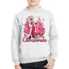 Pink Merry Christmas Black Santa Youth Sweatshirt -Kids Tshirts Zone pmd.2526787971.52.25095487.s3.1 front white2 ffffff none x0y0 169 800x800 1