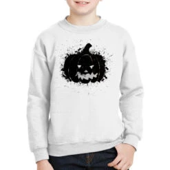 Vintage Halloween Pumpkin Terrible Horrify Hallowe Youth Sweatshirt
