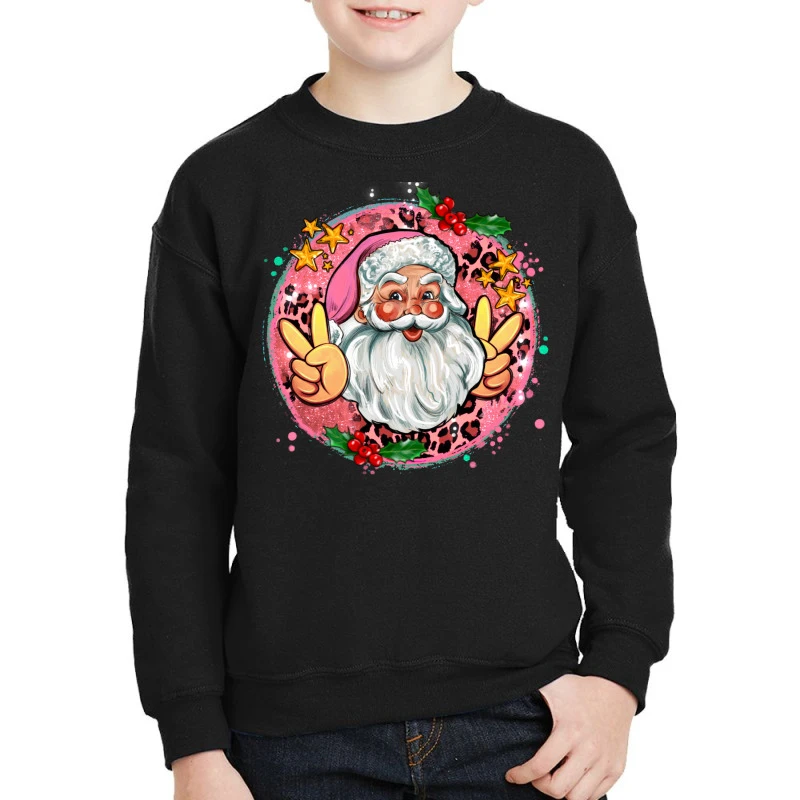 Merry Christmas Peace Santa Youth Sweatshirt 3 Merry Christmas Peace Santa Youth Sweatshirt