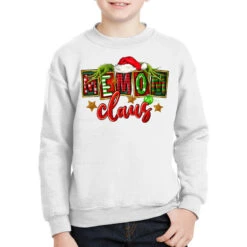 Christmas Memom Claus Youth Sweatshirt