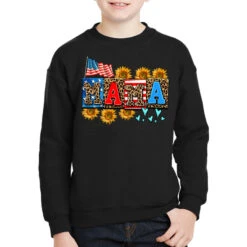 Usa Sunflower Mama Youth Sweatshirt
