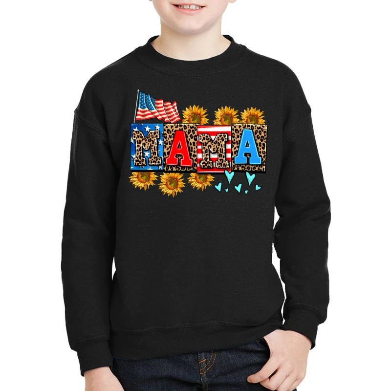 Usa Sunflower Mama Youth Sweatshirt 3 Usa Sunflower Mama Youth Sweatshirt