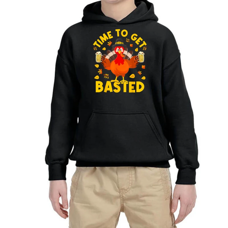 Time To Get Basted Turkey Youth Hoodie 3 Time To Get Basted Turkey Youth Hoodie
