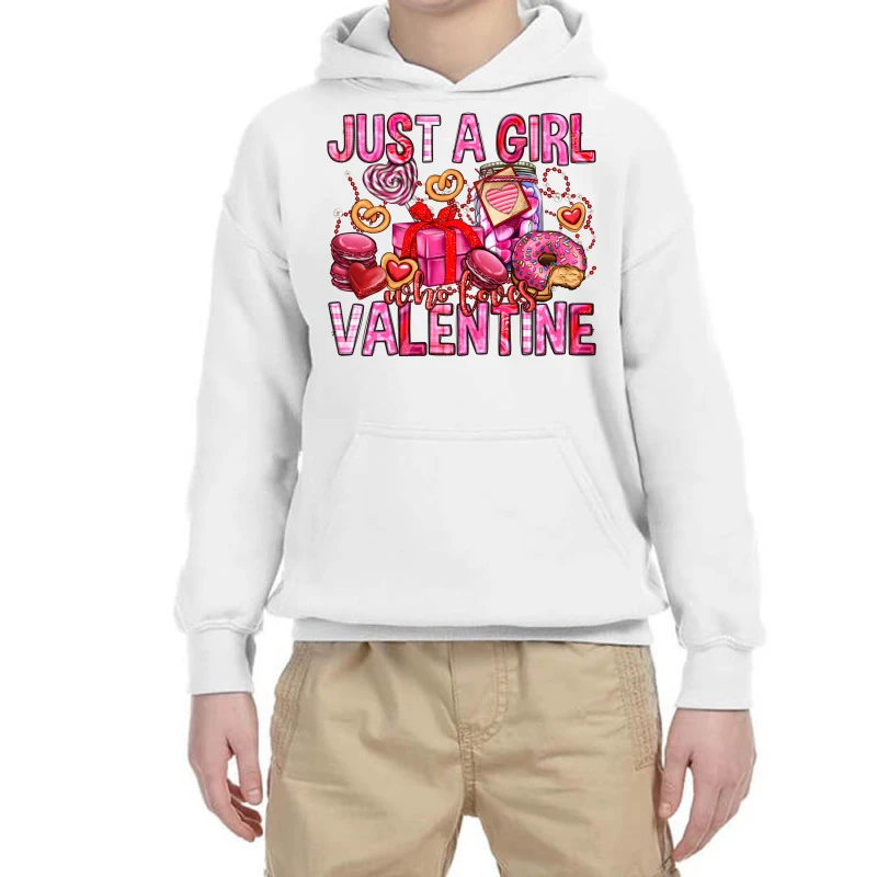 Just A Girl Who Loves Valentine Youth Hoodie 3 Just A Girl Who Loves Valentine Youth Hoodie